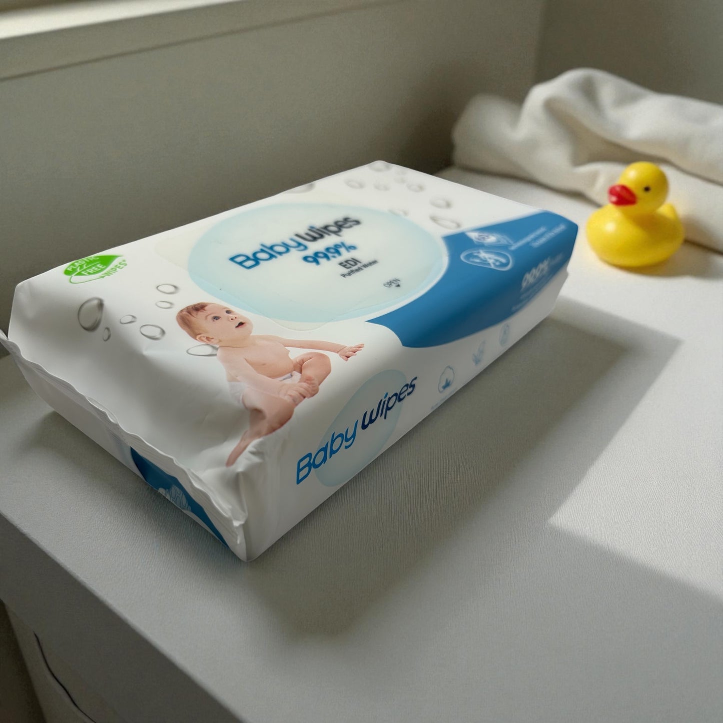 At Ease Baby | 99.9% Pure Water Wipes (Plastic-Free, 60ct)