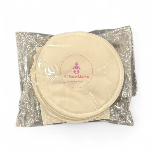 At Ease Mama | Organic Reusable Nursing Pads (5 Pairs + Wash Bag)