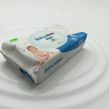 At Ease Baby | 99.9% Pure Water Wipes (Plastic-Free, 60ct)