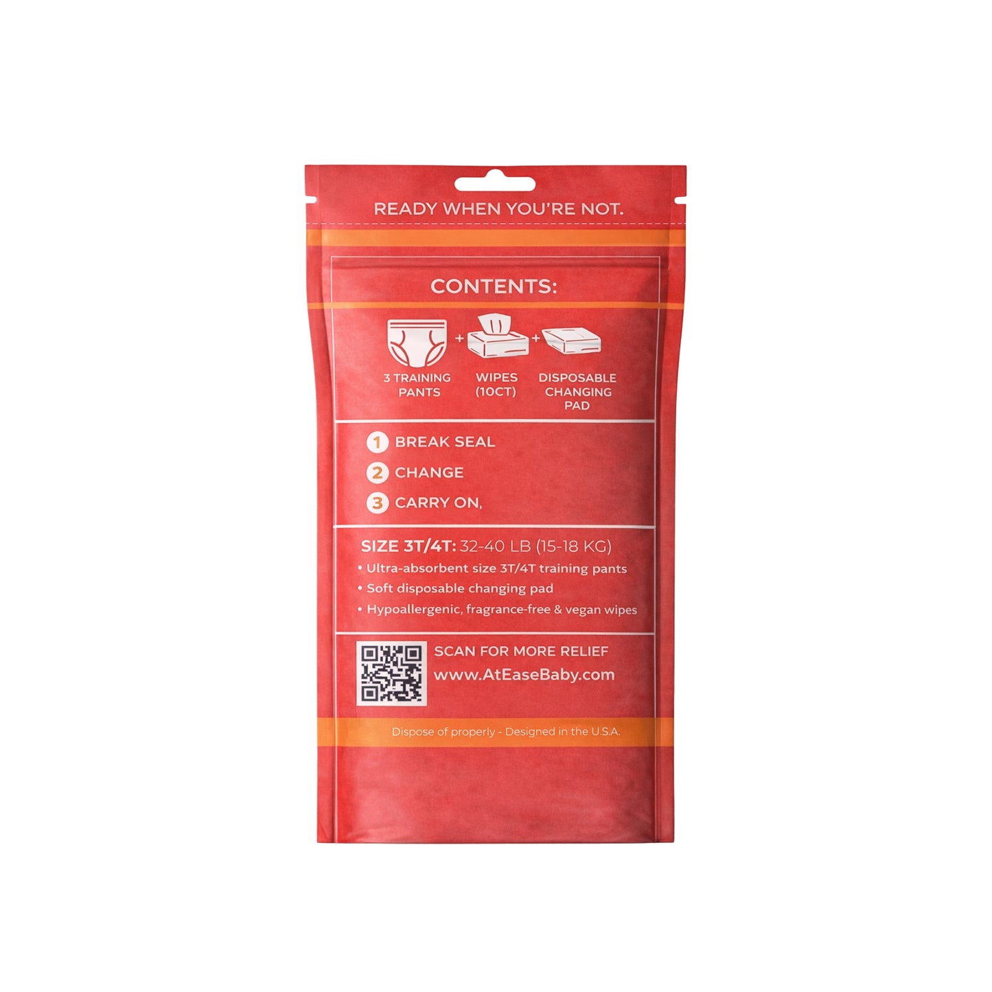 Potty training back features