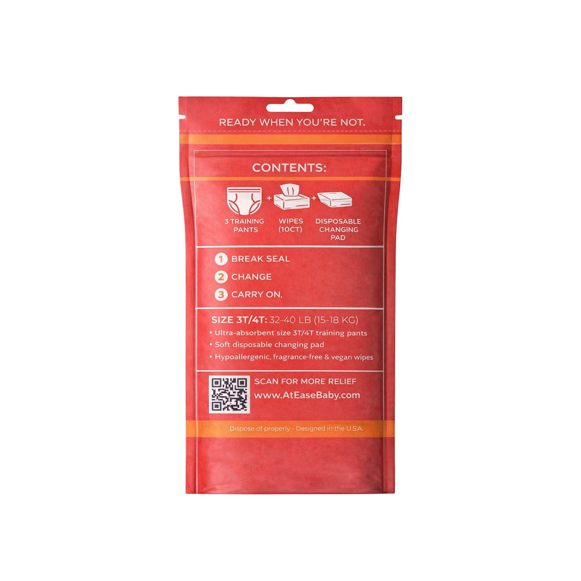 Potty training back features