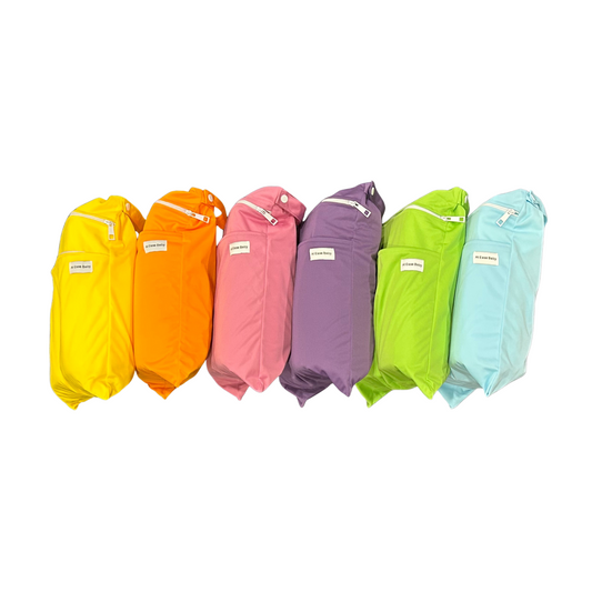 The At Ease Baby Cloth Diaper Kit, six different colors