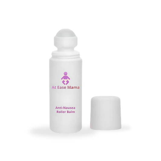 At Ease Mama's natural anti-nausea aromatherapy roller balm for morning sickness relief