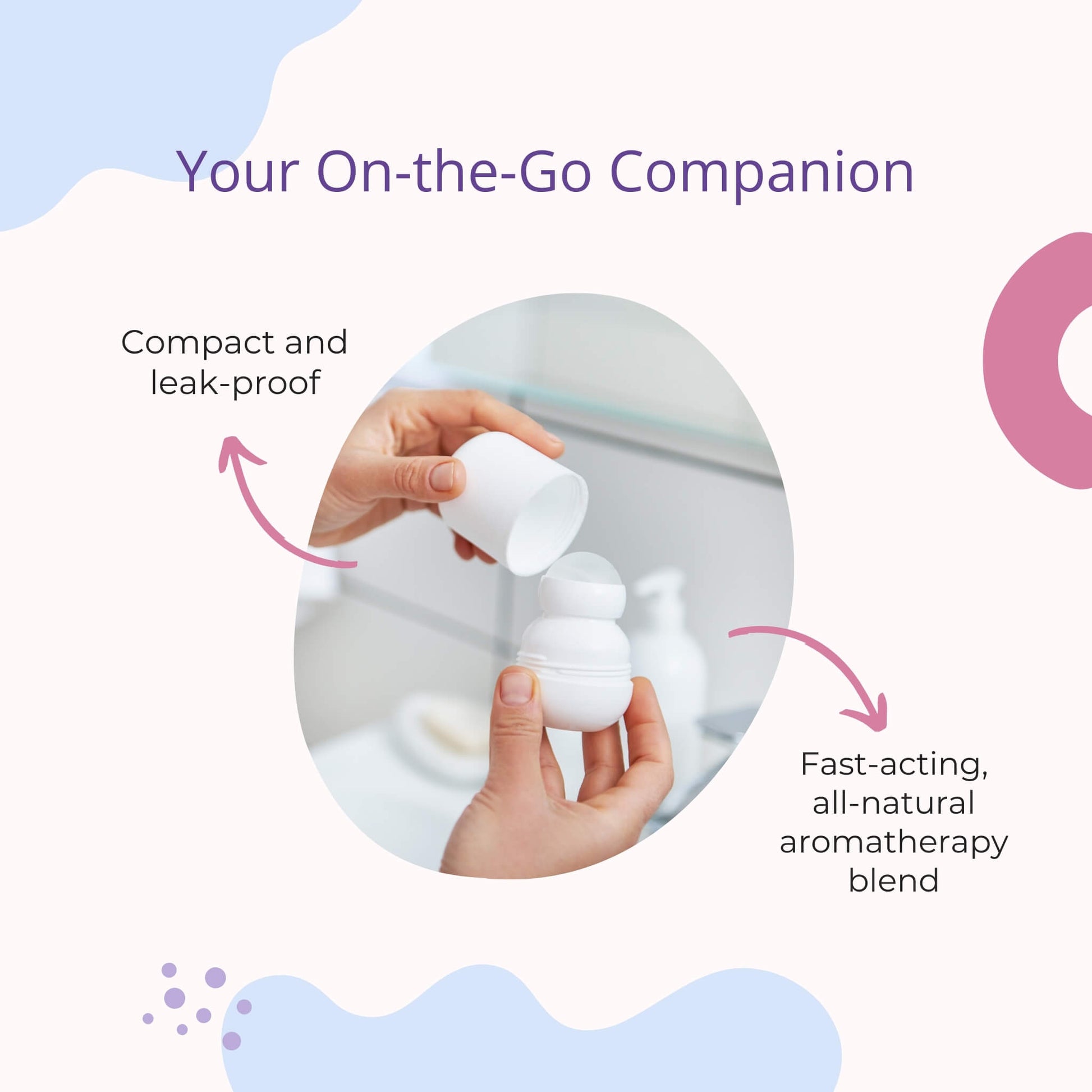 At Ease Mama's natural anti-nausea aromatherapy roller balm for morning sickness relief