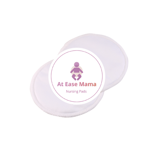 A pair of At Ease Mama reusable nursing pads soft, organic